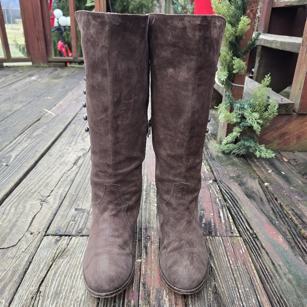 Spirit By Lucchese, Womens, Annie, Brown Suede, Riding Boots, Size 9M - Picture 2 of 15